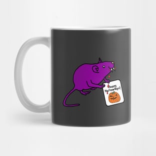 Small Vampire Rat with Halloween Horror Card Mug